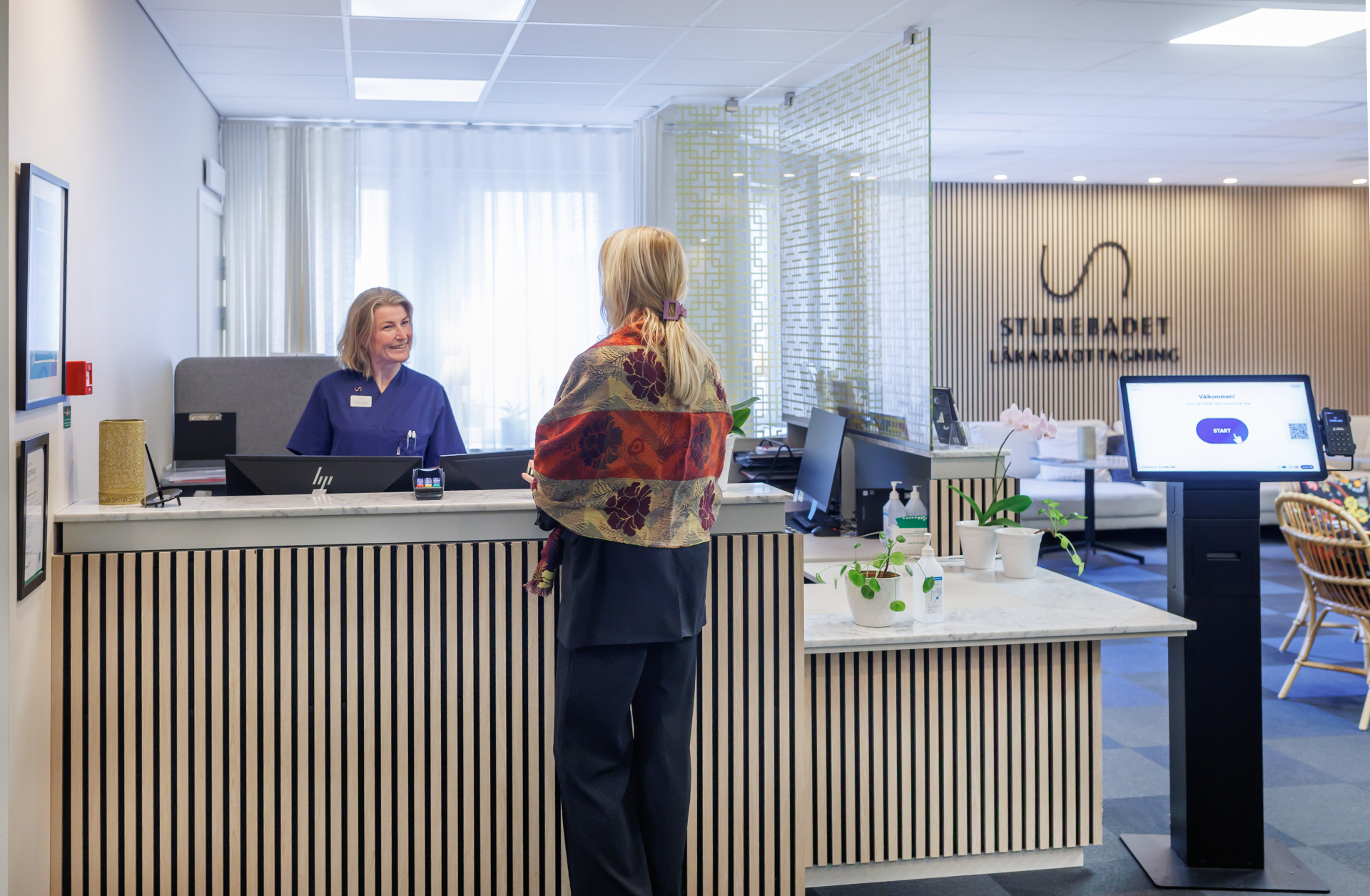 Reception på Sturebadet Läkarmottagning